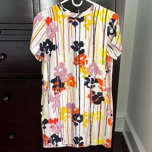 COS Abstract Floral Patterned Linen Blend Dress